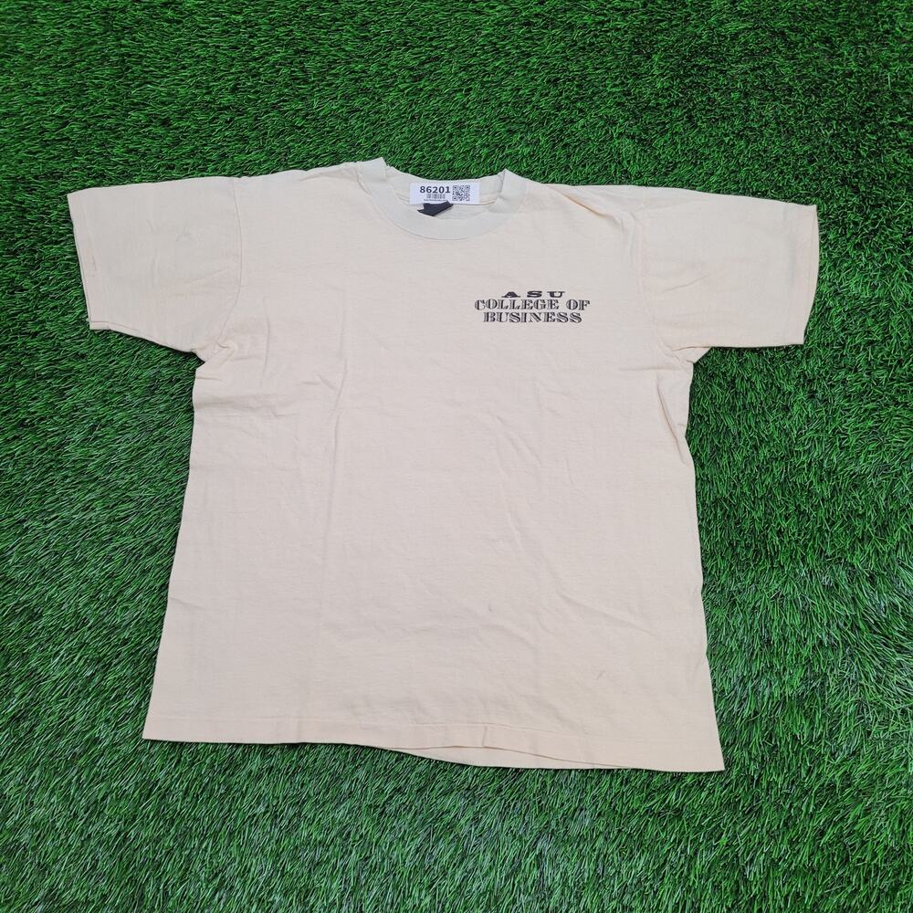 Vintage 80s ASU College of Business Shirt Women L 20x22 Crop